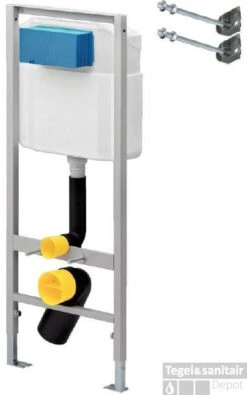 B&w-luxury Flood Inbouwreservoir Frontbediening 113x49cm.3/9 Ltr.