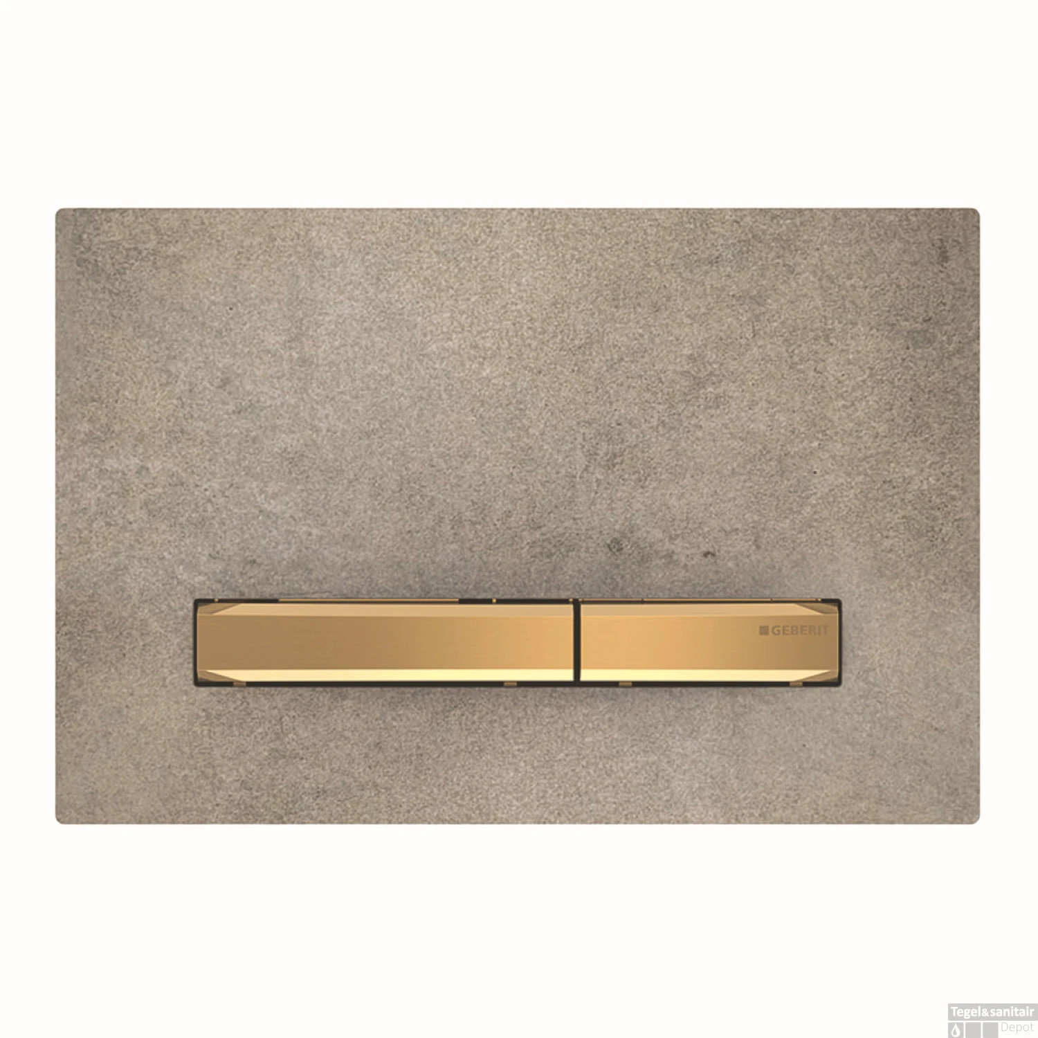 Bedieningsplaat Geberit Sigma 50 Voor 2-toets Spoeling Messing Goud / Betonlook