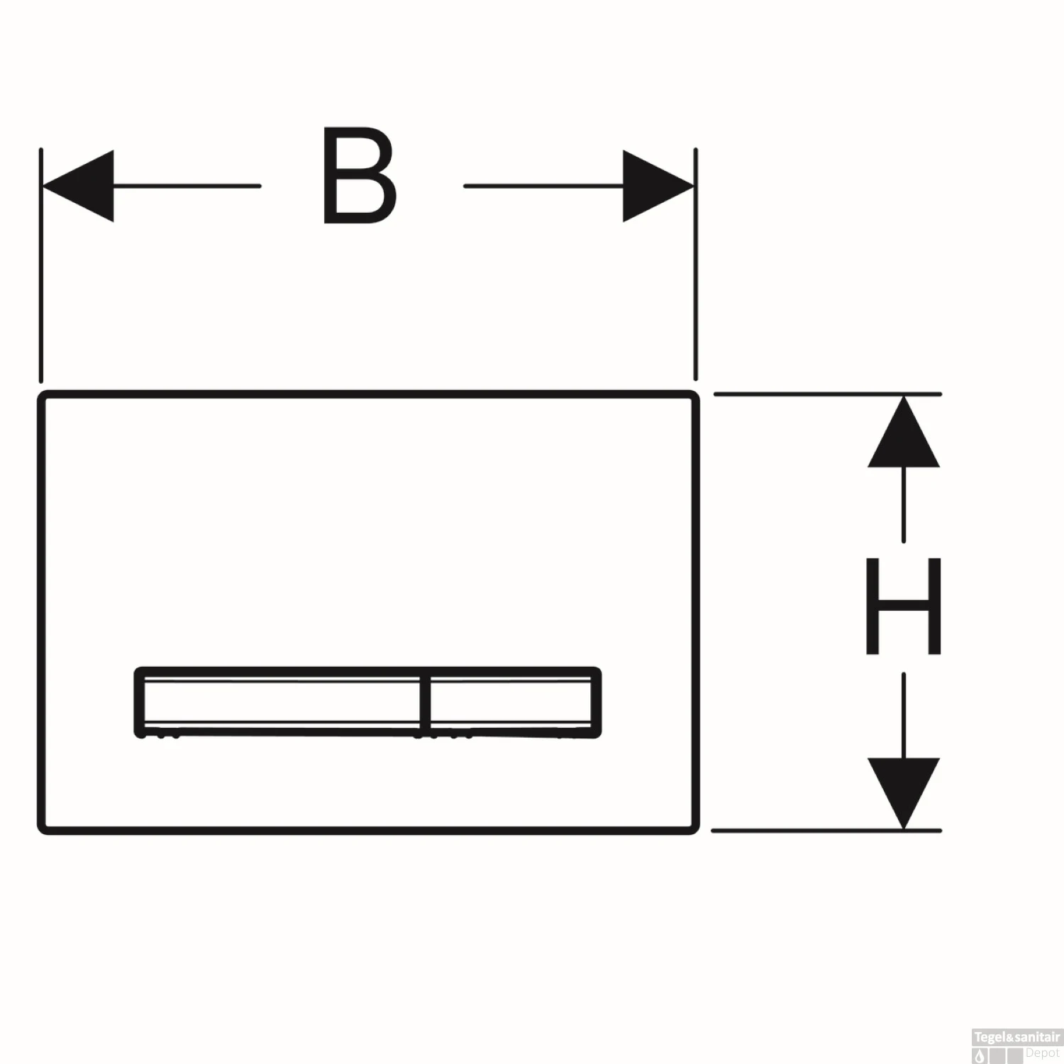 Bedieningsplaat Geberit Sigma 50 Voor 2-toets Spoeling Chroom / Betonlook - Afbeelding 4