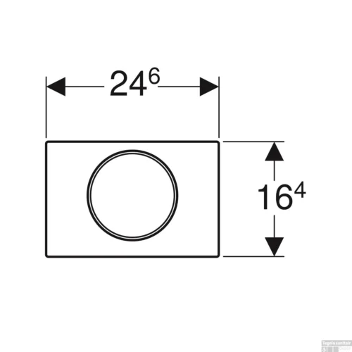 Bedieningsplaat Geberit Sigma 10 Mat Zwart 7 Bedieningsplaat Geberit Sigma 10 Mat Zwart -Badkamer Winkel 115 758 14 5 front view
