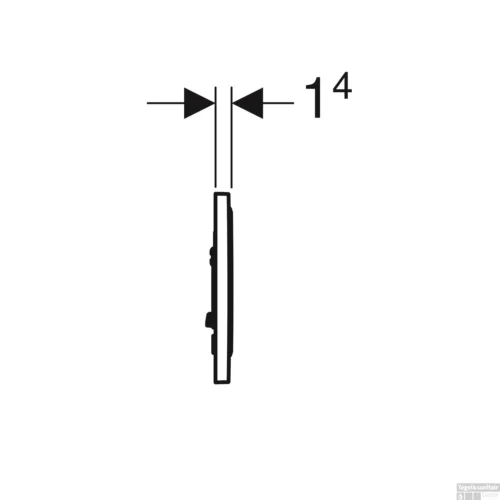 Bedieningsplaat Geberit Sigma 10 Mat Zwart 6 Bedieningsplaat Geberit Sigma 10 Mat Zwart -Badkamer Winkel 115 758 14 5 side view