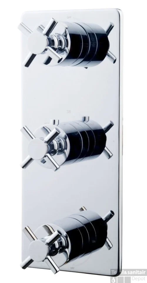 Cross Afbouwdeel Therm. 3 Weg Chroom