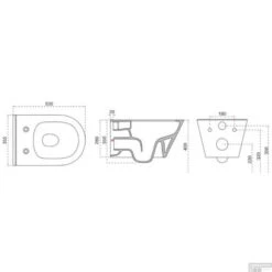 Wandcloset Wiesbaden Stereo Rimless Met Softclose Zitting Mat Grijs 6 Wandcloset Wiesbaden Stereo Rimless Met Softclose Zitting Mat Grijs -Badkamer Winkel 32.3398 tech 2