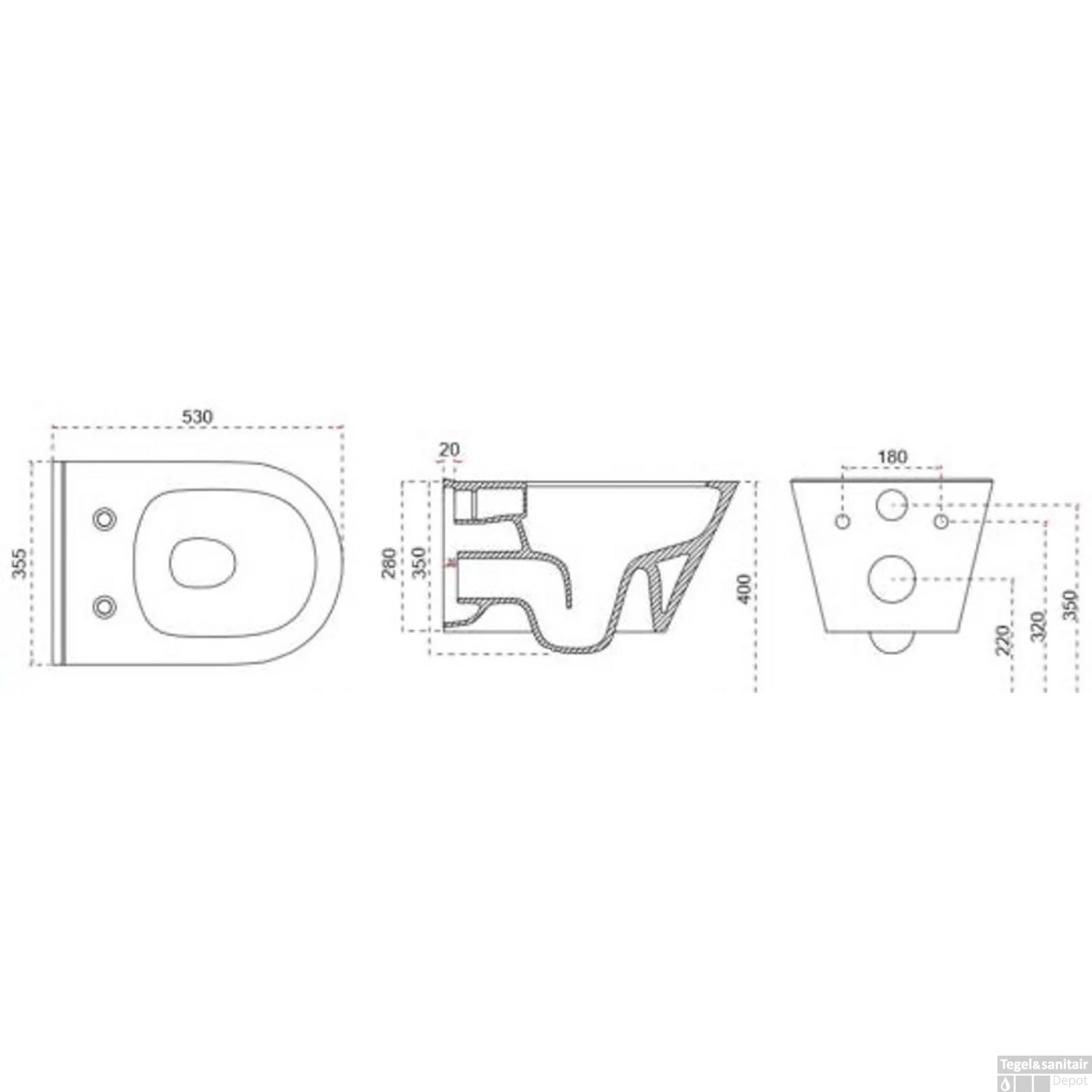 Wandcloset Wiesbaden Stereo Rimless Met Softclose Zitting Mat Grijs 3 Wandcloset Wiesbaden Stereo Rimless Met Softclose Zitting Mat Grijs - Afbeelding 3