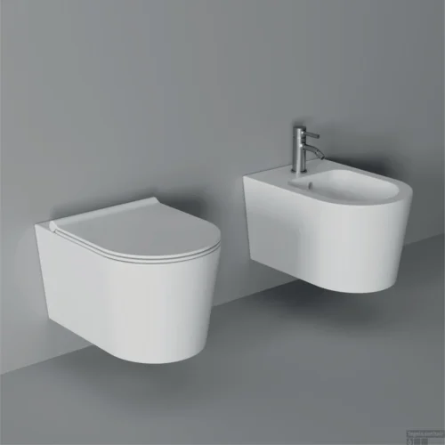Toiletzitting Salenzi Form Slim Glans Wit -Badkamer Winkel 3ad1mwh0 ambiance 2