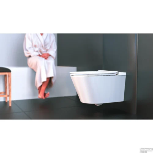 Douche-WC Schutte Cesari Elektronisch Wandmontage Zonder Spoelrand Met Slim WC-Zitting -Badkamer Winkel 4008431921006 4