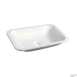 Wastafel Inbouw Sapho Japura Rechthoekig 55x36x12 Cm Cast Marble Wit -Badkamer Winkel 50135 wastafel inbouw sapho kama rechthoekig 55x36x12 cm marmer wit 1