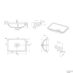 Wastafel Inbouw Sapho Japura Rechthoekig 55x36x12 Cm Cast Marble Wit -Badkamer Winkel 50135 wastafel inbouw sapho kama rechthoekig 55x36x12 cm marmer wit 5