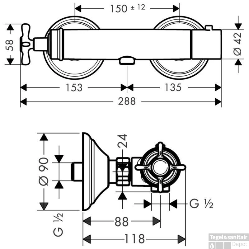 Axor Montreux Douchethermostaat Chroom 2 Axor Montreux Douchethermostaat Chroom - Afbeelding 2