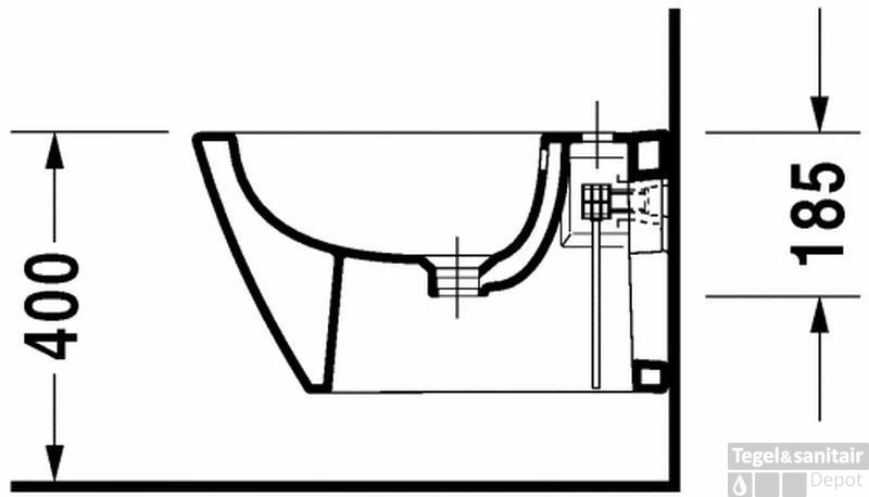 Duravit Starck 2 Wandbidet 37x54 Cm. Wondergliss Wit 3 Duravit Starck 2 Wandbidet 37x54 Cm. Wondergliss Wit - Afbeelding 3