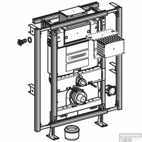Geberit Gis Easy Omega Inbouwreservoir H90 Front/planchetbediening