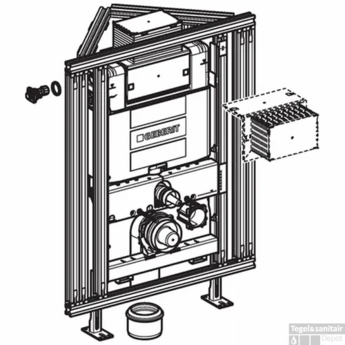 Geberit Gis Easy Omega Inbouwreservoir H90xb70 Front/planchetbed.