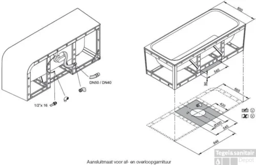 Bette Art V Bad 185 X 80 X 42 Cm. Wit -Badkamer Winkel 77734