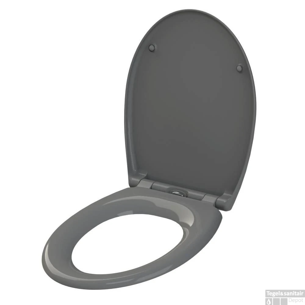 Toiletzitting Allibert Fally 37,5x44,8x5,2 Antraciet Grijs Soft-Close 2 Toiletzitting Allibert Fally 37,5x44,8x5,2 Antraciet Grijs Soft-Close - Afbeelding 2