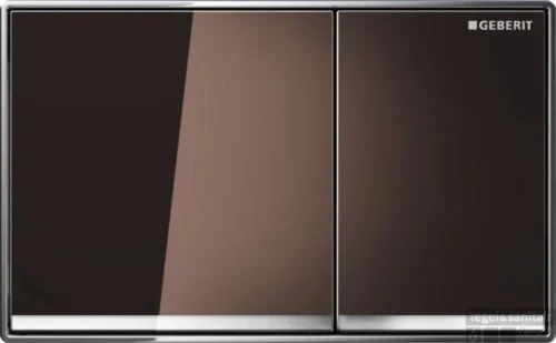 Geberit Omega 60 Bedieningsplaat Frontbediening Glas Umbra-aluminium