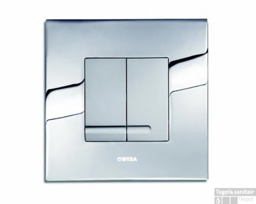 Wisa Delos Afdekplaat Dualflush Chroom/matchroom
