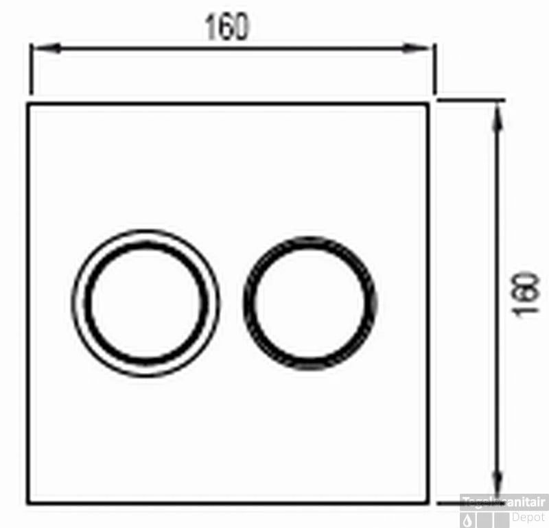 Wisa Luga Luga Glazen Bedieningsplaat Dualflush Wit 2 Wisa Luga Luga Glazen Bedieningsplaat Dualflush Wit - Afbeelding 2