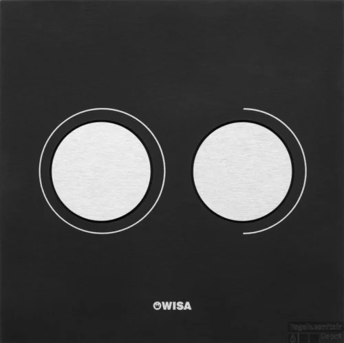 Wisa Luga Luga Aluminium Bedieningsplaat Dualflush Zwart