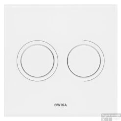 Wisa Luga Luga Glazen Bedieningsplaat Dualflush Wit