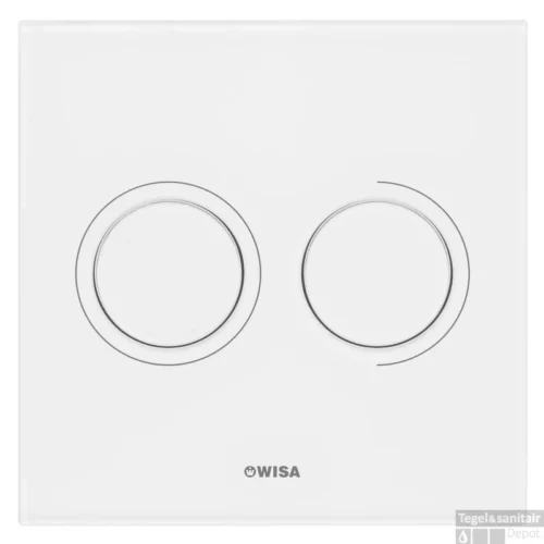 Wisa Luga Luga Glazen Bedieningsplaat Dualflush Wit