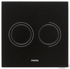 Wisa Luga Luga Glazen Bedieningsplaat Dualflush Zwart