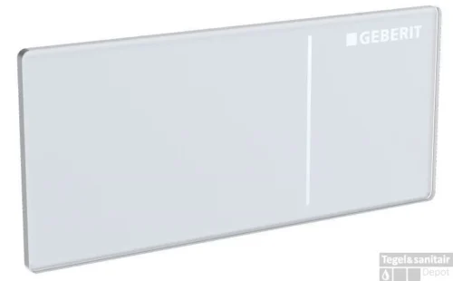 Geberit Sigma 70 Opbouw Drukker Voor Inbouw Reservoir 12 Cm. Glas Wit-aluminium