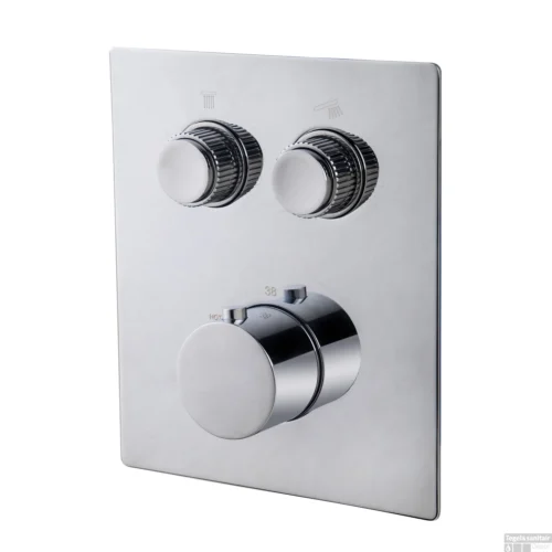 Afbouwdeel Inbouwthermostaat Wiesbaden Caral Klik Pro 2-weg Chroom