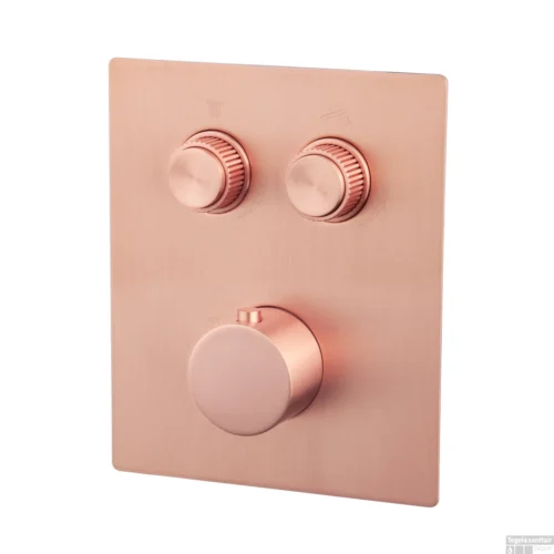 Afbouwdeel Inbouwthermostaat Wiesbaden Caral Klik Pro 2-weg Geborsteld Koper