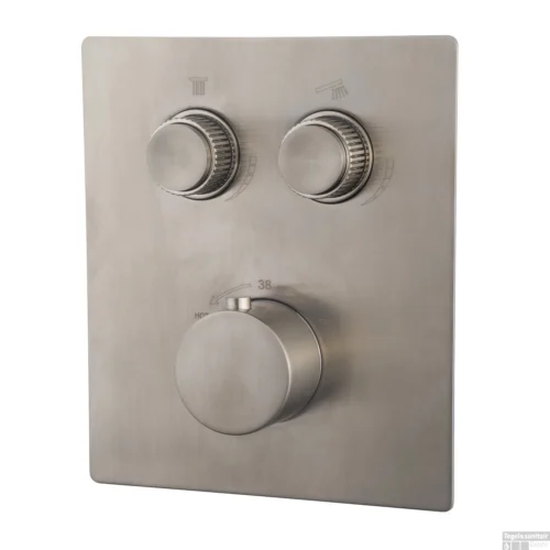 Afbouwdeel Inbouwthermostaat Wiesbaden Caral Klik Pro 2-weg Geborsteld Staal