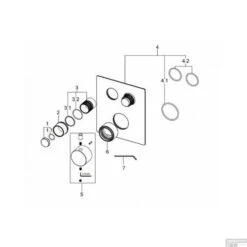 Afbouwdeel Inbouwthermostaat Wiesbaden Caral Klik Pro 2-weg Geborsteld Staal -Badkamer Winkel afbouwdeel inbouwthermostaat wiesbaden caral klik pro 2 weg geborsteld staal tech