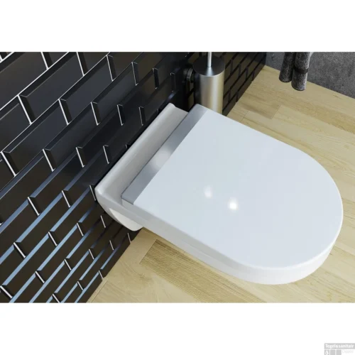 Allibert Toiletzitting Steel Glans Wit -Badkamer Winkel allibert toiletzitting steel glans wit sfeer