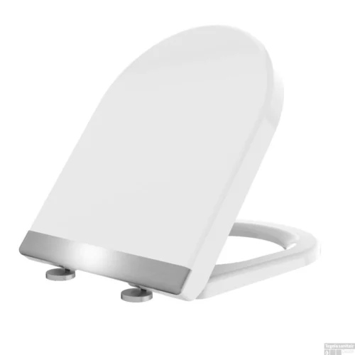 Allibert Toiletzitting Steel Glans Wit -Badkamer Winkel allibert toiletzitting steel glans wit shop4