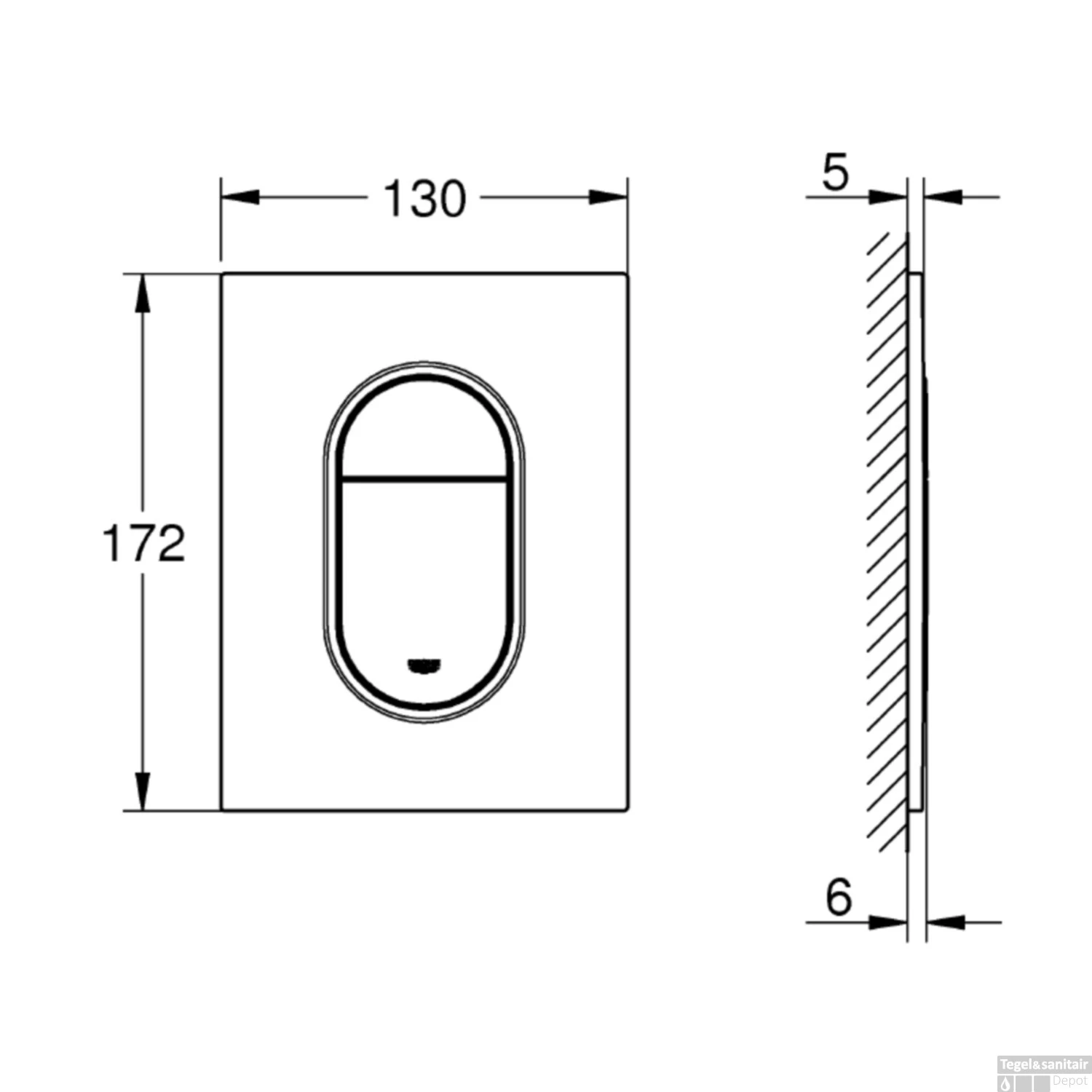 Bedieningsplaat Grohe Arena Cosmopolitan S DualFlush 3x17,2 Cm Warm Sunset Geborsteld - Afbeelding 4