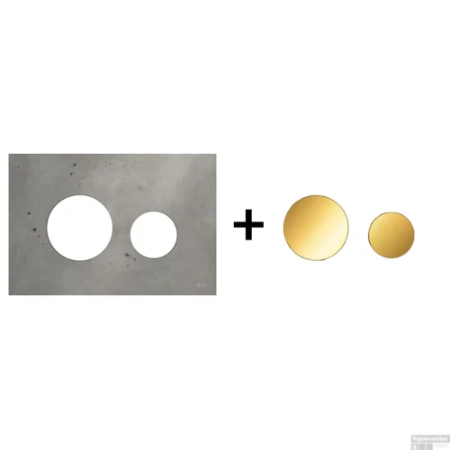 Drukplaat Front En Toetsen TECE Loop Voor WC-Bediening Beton -Badkamer Winkel beton goud