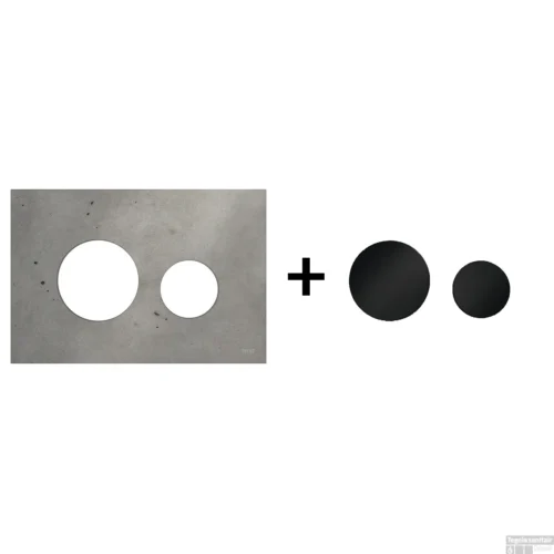 Drukplaat Front En Toetsen TECE Loop Voor WC-Bediening Beton -Badkamer Winkel beton matzwart