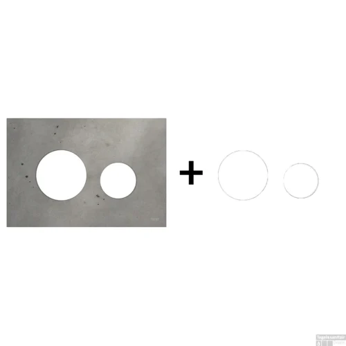 Drukplaat Front En Toetsen TECE Loop Voor WC-Bediening Beton -Badkamer Winkel beton wit