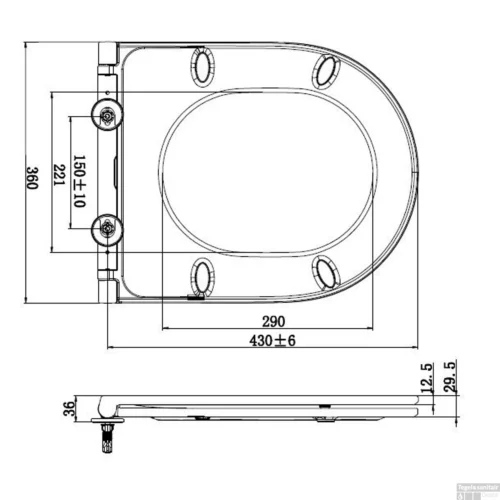 BWS Closetzitting Flatline 2.0 Met Deksel Wit -Badkamer Winkel bws closetzitting flatline 2.0 met deksel wit tech