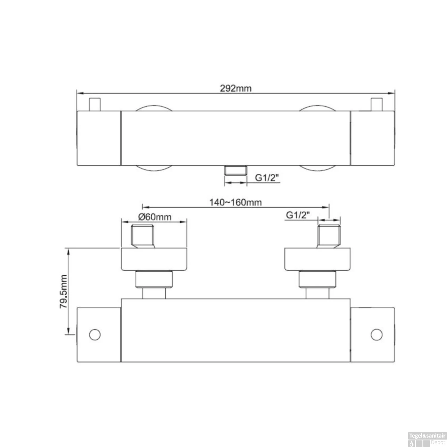 BWS Cool Touch Douchethermostaat Chroom 3 BWS Cool Touch Douchethermostaat Chroom - Afbeelding 3