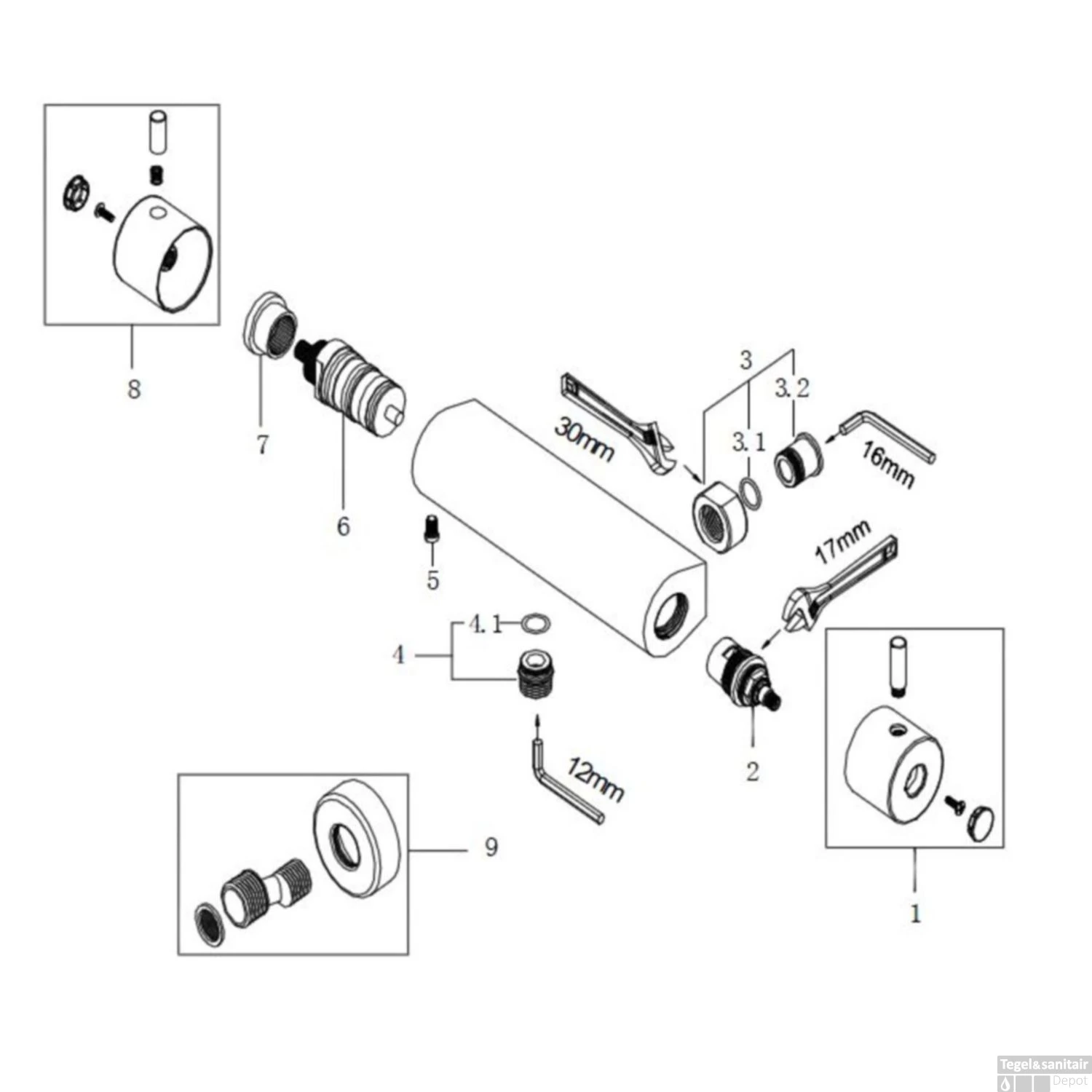 BWS Cool Touch Douchethermostaat Chroom 2 BWS Cool Touch Douchethermostaat Chroom - Afbeelding 2