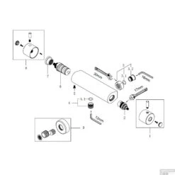 BWS Thermostaatkraan Douche Cool Touch Mat Zwart 6 BWS Thermostaatkraan Douche Cool Touch Mat Zwart -Badkamer Winkel bws thermostaatkraan douche cool touch mat zwart detail