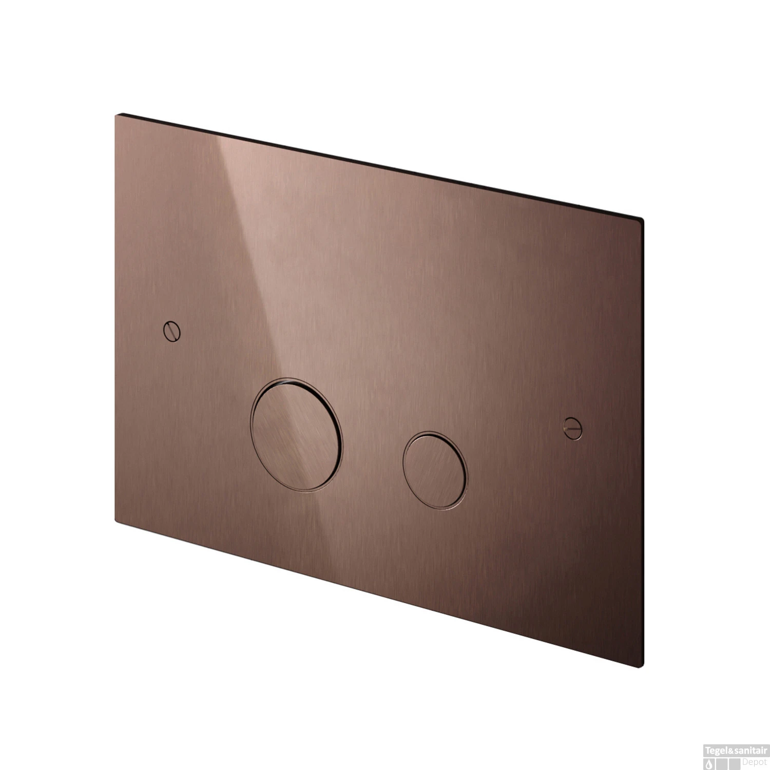 Bedieningspaneel Hotbath Cobber T.b.v. Geberit UP320 Geborsteld Koper PVD - Afbeelding 2