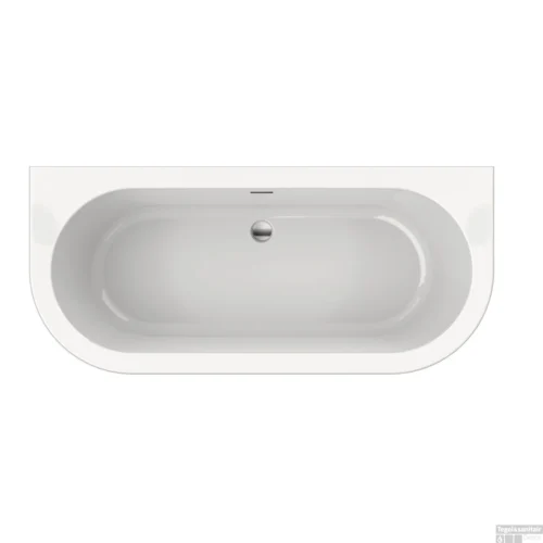 Half Vrijstaand Ligbad Xenz Charley 180x80x60 Cm Acryl Hoogglans Wit (inclusief Gleuf Overloop)