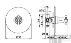 Cisal Arcana Ceramic Afdekset Inbouwthermostaat Rvs AC00180002A