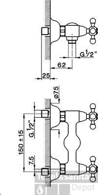 Cisal Arcana Ceramic Douchemengkraan Rvs AC0004412A