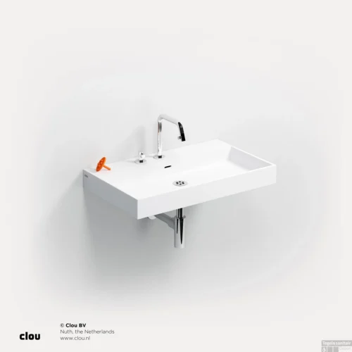 Wastafel Clou Wash Me 70x42x8 Cm Solid Surface Mat Wit