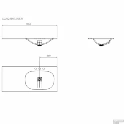 Clou Hammock Wastafelblad Enkele Waskom Rechts 110cm Aluite Mat Wit -Badkamer Winkel clou hammock wastafelblad enkele waskom rechts 110cm aluite tech