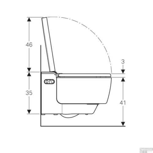 Douche WC Geberit AquaClean Mera Classic Met Geurafzuiging Warme Luchtdroging En Ladydouche Met Softclose En Deksel Glanschroom -Badkamer Winkel douche wc geberit mera classic alpien wit 146200211 tech3 1
