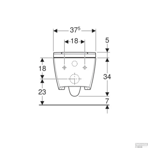 Douche WC Geberit AquaClean Sela Ladydouche Met Softclose En Deksel Wit -Badkamer Winkel douche wc geberit sela wandcloset tech2