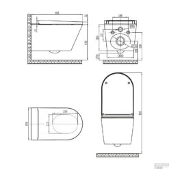 Douche WC Wiesbaden Vesta-ECO Randloos Wandcloset Wit -Badkamer Winkel douche wc wiesbaden vesta eco randloos wandcloset wit 32.3620 tech2