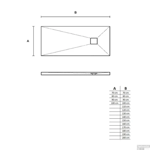 Douchebak Texence Slate Met Afvoer Hoogwaardig Composiet (alle Maten, Alle Kleuren) -Badkamer Winkel douchebak texence beschikbare structuren tech 5 472